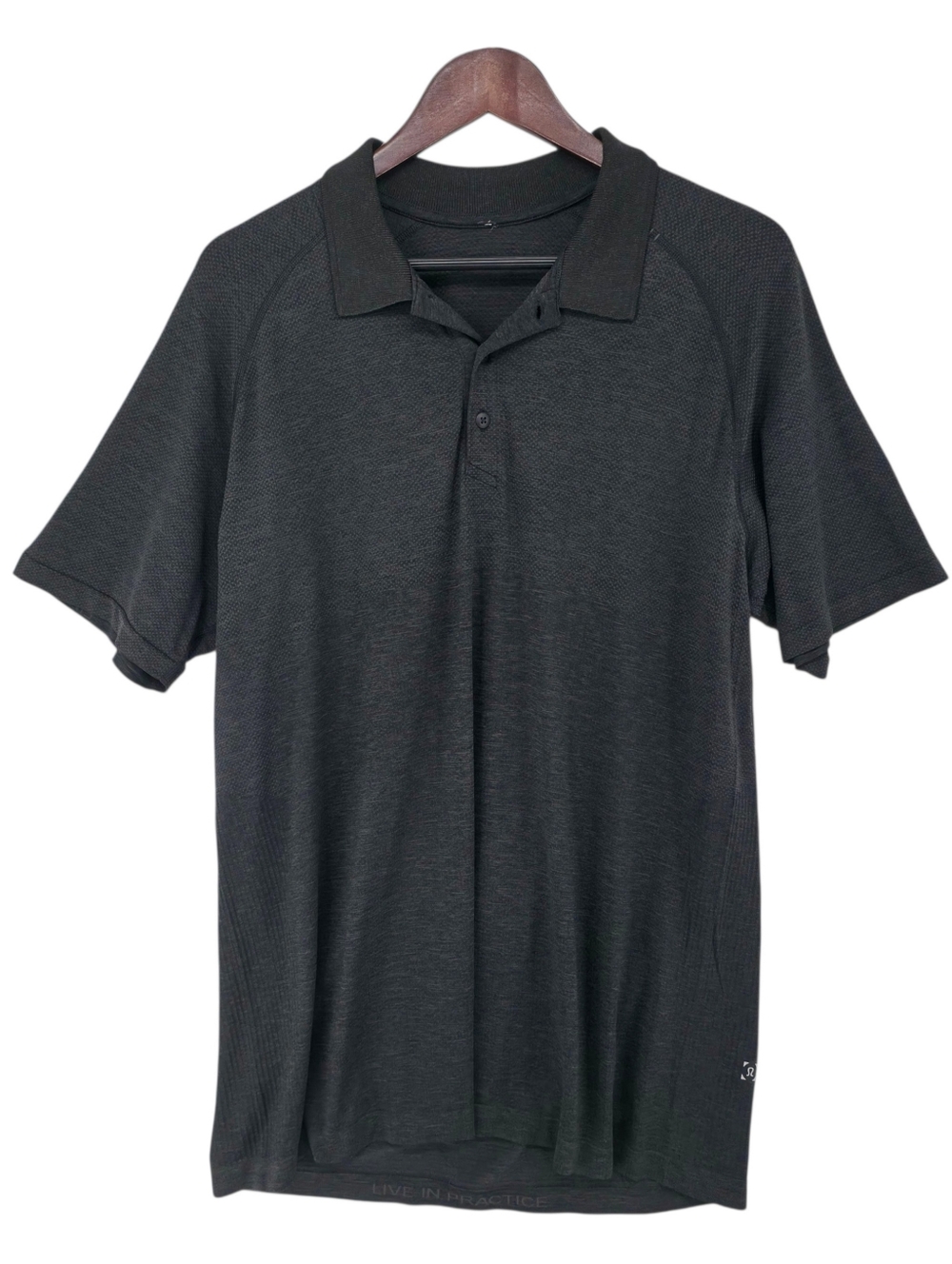 Lululemon Mens Polo Shirt XL Black Stretch Performance Golf Athletic Casual